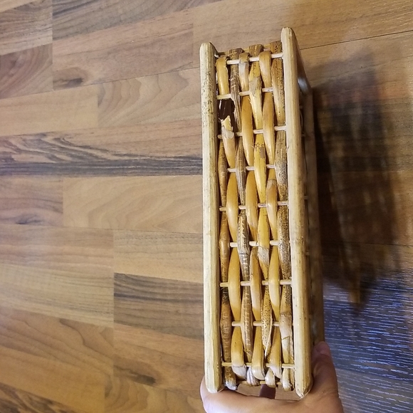 Bamboo Rattan Tissue Box Cover - Picture 6 of 12